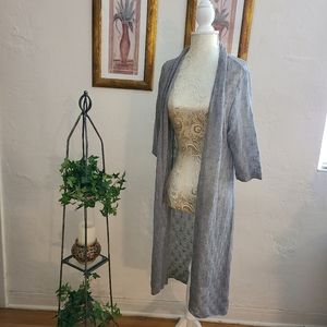 Eileen Fisher knitted long cardigan/cover-up/duster/kimono - Medium